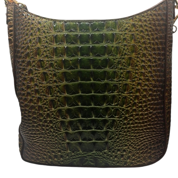 Elegant Green Faux Crocodile-Embossed Women's Bag Set - Picture 4 of 6